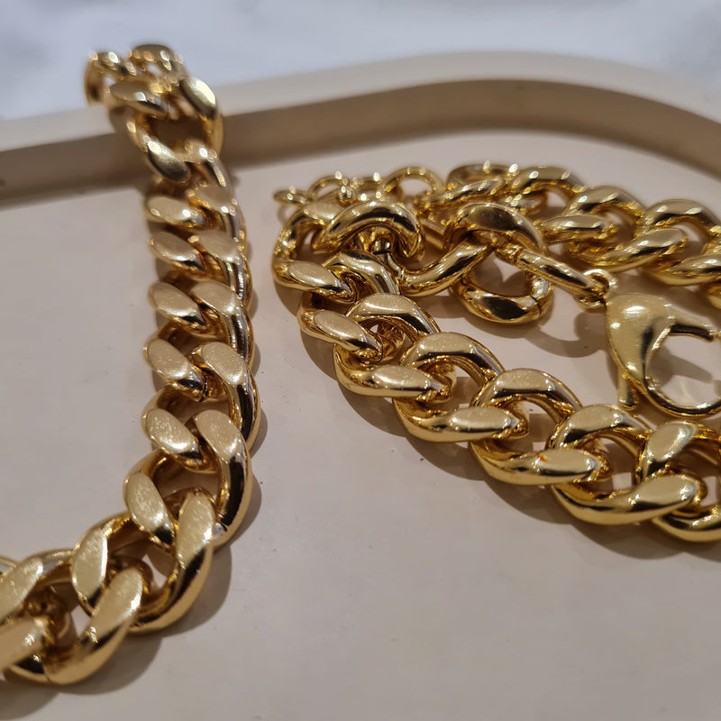 Chunky Link Chain Necklace, thick gold chain, women's gold jewellery