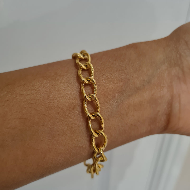 Oval Link Chain Bracelet, women's gold stacking bracelets, waterproof tarnish free jewellery