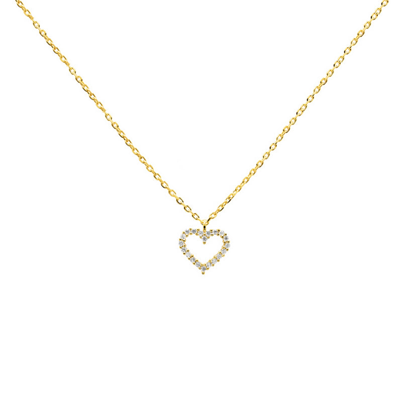 gold heart necklace, layering gold necklaces, womens gold stacking necklaces, womens gold jewellery, 925 sterling silver gold jewellery